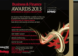   Business and Finance Awards Finalist 2013  