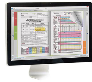 The Vitro Patient Chartbook displaying a familiar early-warning-score observation chart on screen