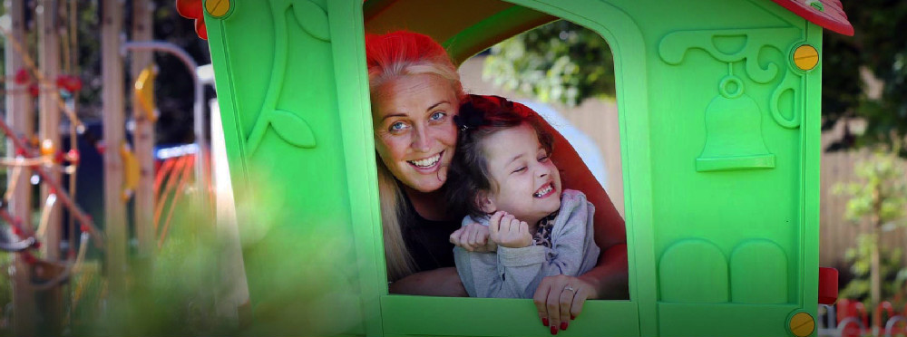 A parent and child at LauraLynn Children's Hospice